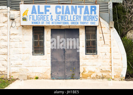 The Alf Ciantar craft shops at the artisan village and Ta' Qali Crafts Centre and artisan village Malta in old airfield nissen huts Stock Photo