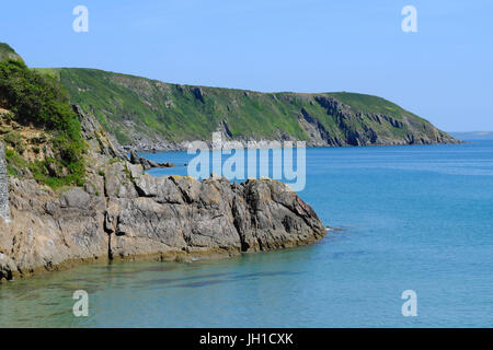 View of coastline Gorran Haven, Cornwall Stock Photo