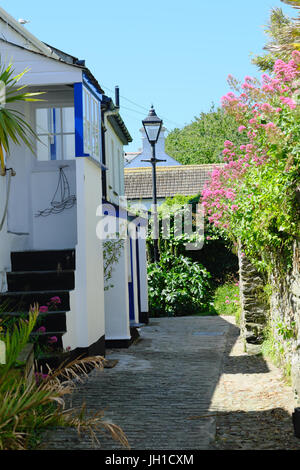 Street View Gorran Haven, Cornwall Stock Photo