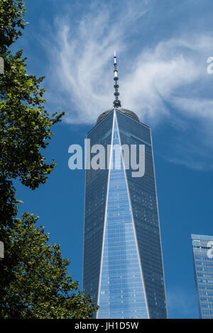 One World Trade Center in Lower Manhattan, NYC, USA Stock Photo