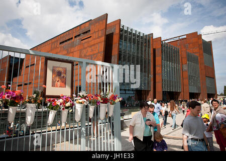 The building of European Solidarity Centre at Solidarity Square in Gdansk, Poland. Stock Photo