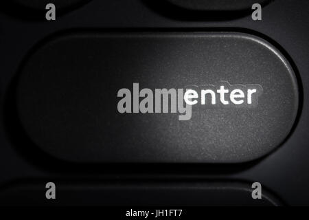 Enter Button on Computer Keyboard Stock Photo
