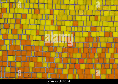 Yellow and orange tile background Stock Photo