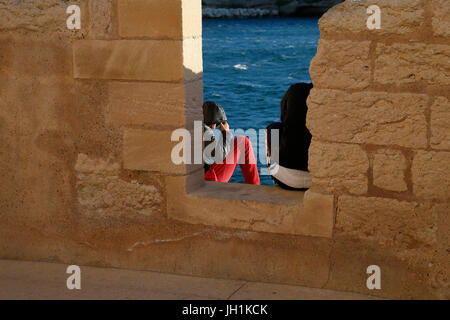 Fort St Jean rempart, Marseille. France. Stock Photo