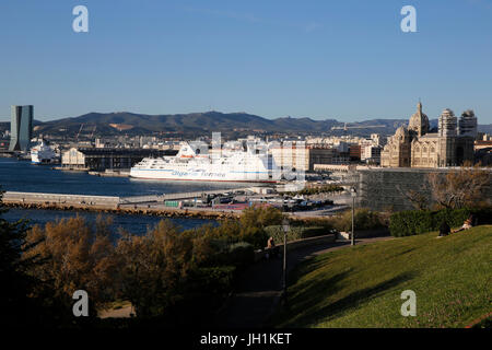 Marseille seen from the Pharo palace. France.