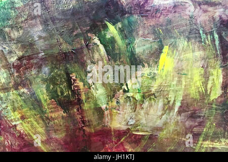 abstract artistic background with paint splashes of different colors Stock Photo