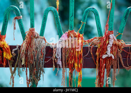 Ajmer Sharif dargah, Rajasthan. Niya threads (prayer intentions). India. Stock Photo