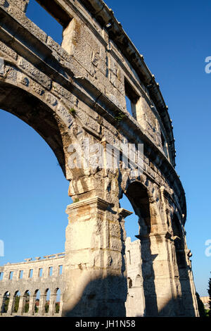 The Pula Arena is the name of the amphitheatre located in Pula, Croatia. Stock Photo