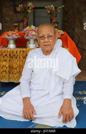 Buddhist temple abbott. Cambodia. Stock Photo