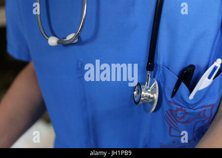 Doctor with stethoscope.  Togo. Stock Photo