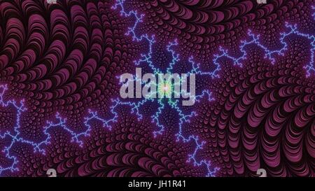 Abstract textured swirl pattern. Bold, colorful 3D illustration. Stock Photo