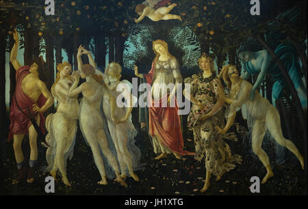 Primavera, or Allegory of Spring, by Sandro Botticelli, circa 1482 ...