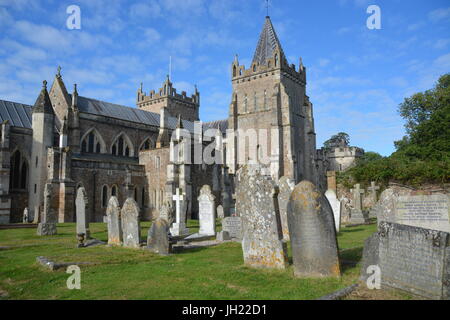 St Mary's Church, Mid 14th century church, in the Devon town of Ottery St Mary, Quarter size of Exeter Cathedral taken in landscape format Stock Photo