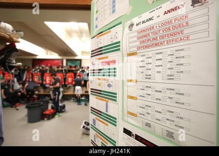 Ice Hockey. Locker room. France. Stock Photo