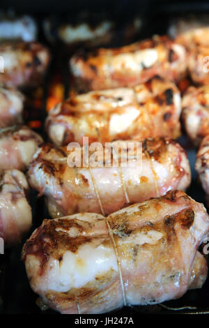 Restaurant. Kitchen. Cooking rabbit on a grill. France Stock Photo - Alamy