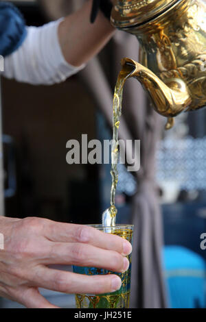 Traditional moroccan mint tea.  France. Stock Photo