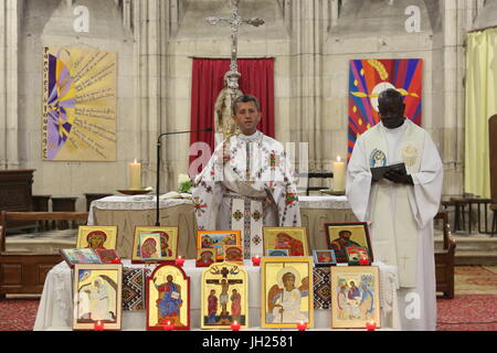 Mass celebrated by Melkite (Greek-Catholic) and Catholic priests in