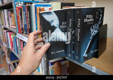 Fifty Shades Darker E L James Book On Kindle Stock Photo Alamy