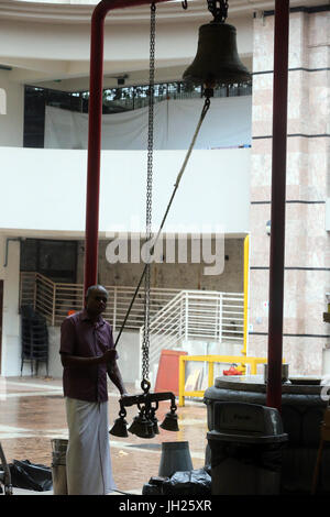 Sri Thendayuthapani Hindu Temple (Chettiars' Temple). Bells.  Singapore. Stock Photo