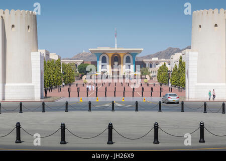 View of Al Alam Palace, Muscat, Oman, Middle East Stock Photo