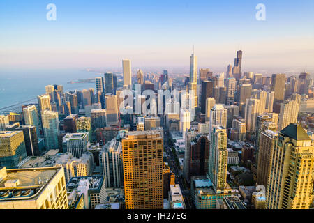 City skyline, Chicago, Illinois, United States of America, North America Stock Photo