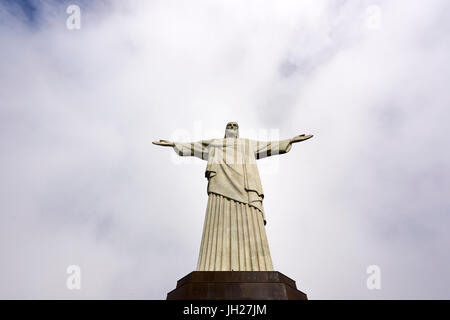 A low angle shot of Christ the Redeemer statue in Rio de Janeiro ...