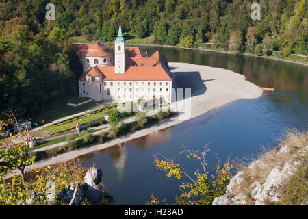 Weltenburg Monastery, Danube River, near Kelheim, Bavaria, Germany, Europe Stock Photo