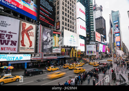 Times Square, New York City, United States of America, North America Stock Photo