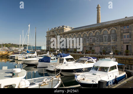 The marina, Royal William Yard, Plymouth, Devon, England, United Kingdom, Europe Stock Photo