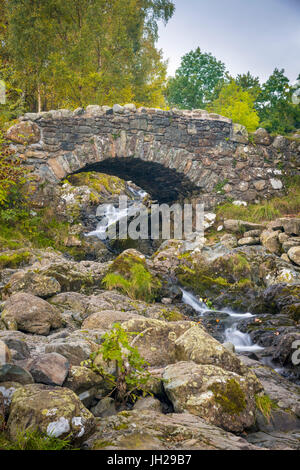 Ashness Bridge, Lake District National Park, Cumbria, England, United Kingdom, Europe Stock Photo