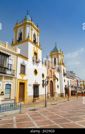 View of church Iglesia del Socorro, Plaza del Socorro, Ronda, Andalusia, Spain, Europe Stock Photo