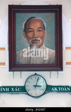 Painting of Ho Chi Minh. President (1945Ð69) of the Democratic Republic of Vietnam. Vietnam. Stock Photo