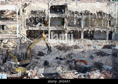 Demolition site in Ho Chi Minh city.  Vietnam. Stock Photo