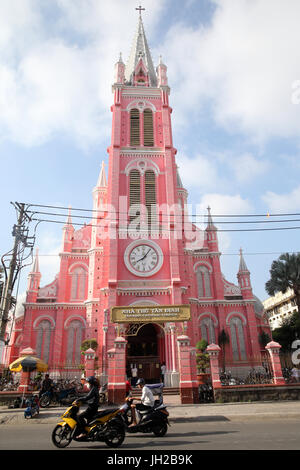 Ho Chi Minh city. Church of the Sacred Heart of Jesus ( Nha Tho Tan Dinh ).  Ho chi Minh City. Vietnam. Stock Photo