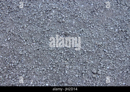 Light grey gravel (Pebble) floor texture, top view Stock Photo