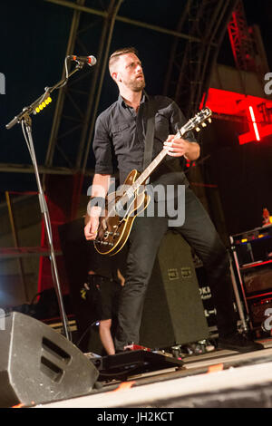 Milan Italy. 11 July 2017. The American celtic punk band DROPKICK MURPHYS performs live on stage at Carroponte to present their last album '11 Short Stories of Pain & Glory' Credit: Rodolfo Sassano/Alamy Live News Stock Photo