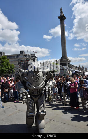 London, UK. 12th July 2017. Formula 1 Live London in Trafalgar Square and Whitehall. Credit: Matthew Chattle/Alamy Live News Stock Photo