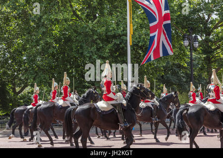 London, UK. 12th July, 2017. Queen's Household Guards on horseback Credit: Philip Pound/Alamy Live News Stock Photo