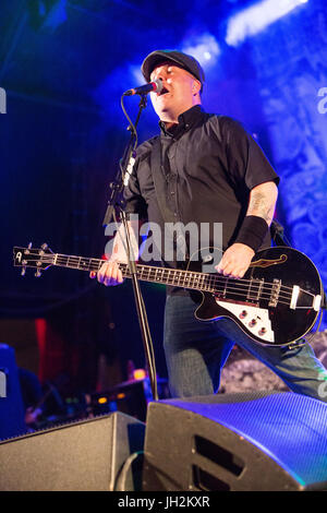 Milan Italy. 11 July 2017. The American celtic punk band DROPKICK MURPHYS performs live on stage at Carroponte to present their last album '11 Short Stories of Pain & Glory' Credit: Rodolfo Sassano/Alamy Live News Stock Photo