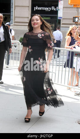 New York, USA. 12th July, 2017. Florence Pugh at AOL BUILD to talk about her new movie Lady Macbeth in New York July 12, 2017. Credit:RW/MediaPunch Credit: MediaPunch Inc/Alamy Live News Stock Photo