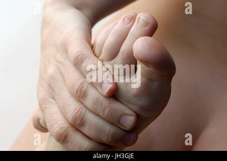woman, Fingers and toes Stock Photo