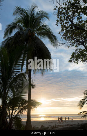 Dark cloudy tropical sunset sky over the ocean, natural background ...