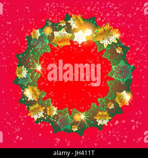 Winter festive wreath Stock Vector