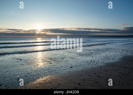 Beautiful morning at Hunmanby sands on Filey Bay in North Yorkshire, England. Stock Photo