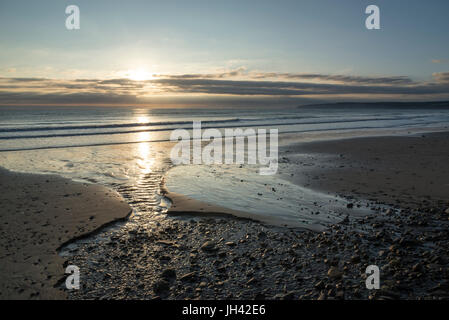 Beautiful morning at Hunmanby sands on Filey Bay in North Yorkshire, England. Stock Photo