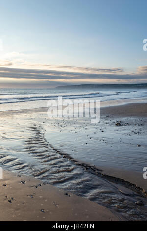 Beautiful morning at Hunmanby sands on Filey Bay in North Yorkshire, England. Stock Photo