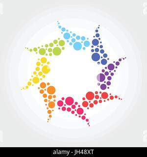 Abstract Colorful Circle Dots Symbol, Geometric vector illustration Stock Vector