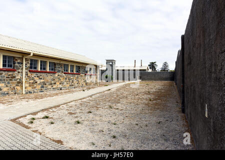 Cape Town, South Africa - March 03, 2017: Robben Island Prison yard Stock Photo