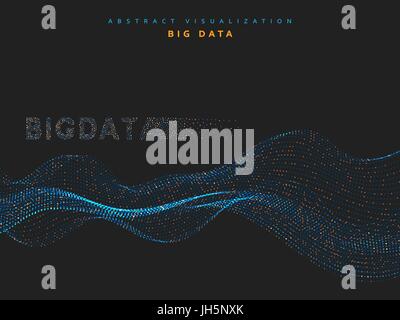 Big data background. Information streams system vector illustration Stock Vector