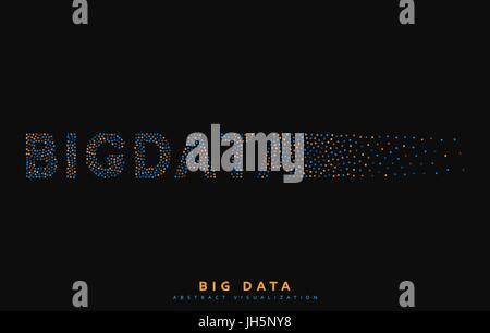 Big data background. Information streams system vector illustration Stock Vector